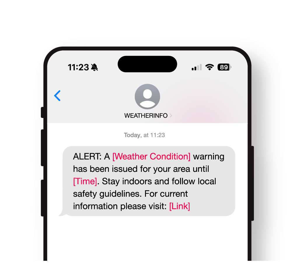 Faretext SMS reminders alerts template image